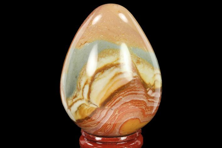 Polished Polychrome Jasper Egg - Madagascar #134565